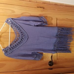 Blue Medium LA FEE VERTE Top. (NWOT)
